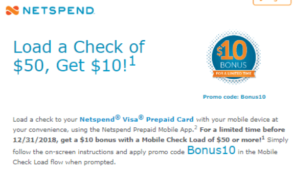 Netspend Prepaid Card Promotion Free 5 15 Bonus Ymmv