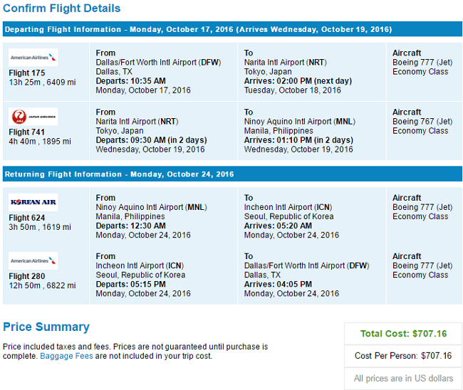 DFW - MNL