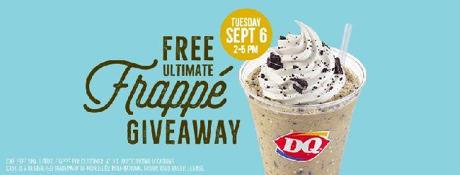 Dairy Queen Free Frappe Giveaway