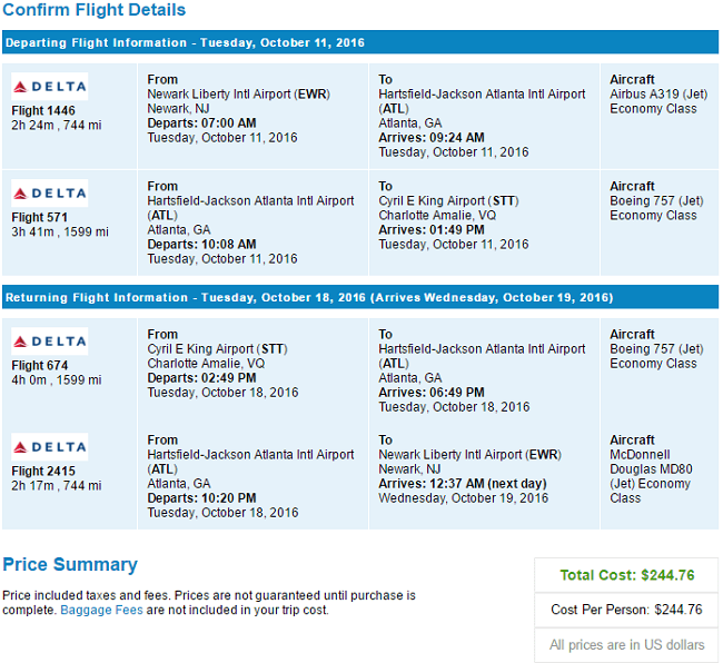 EWR - STT