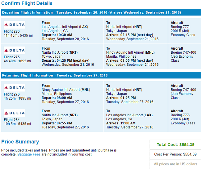 LAX - MNL