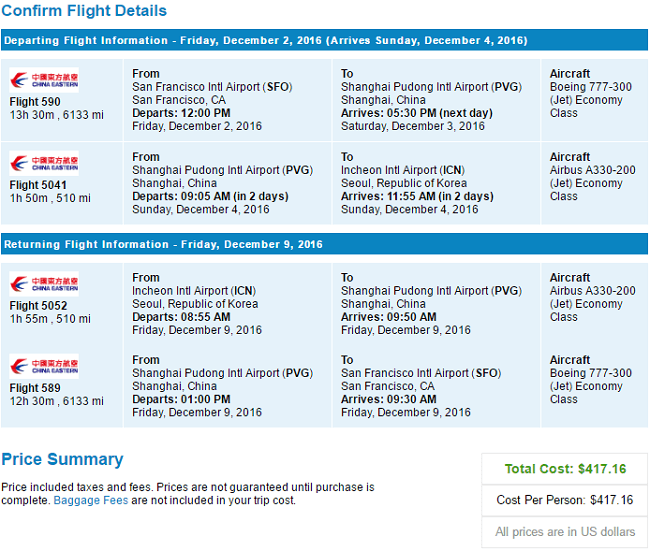 SFO - ICN