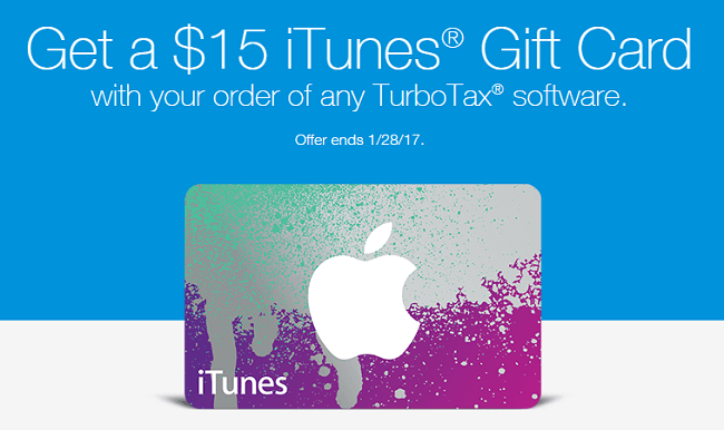 Turbo Tax Software Staples Promotion 15 ITunes Gift Card shop-staples-for-intuit-turbotax-premier-fed-e-file-and-state-2019