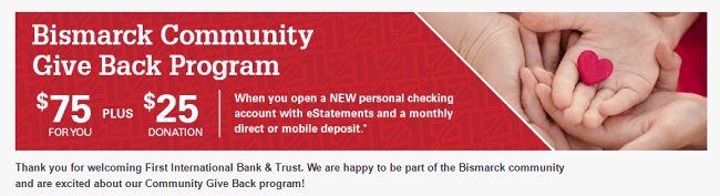 First International Bank & Trust $75 Bonus