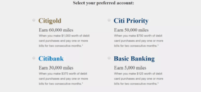 Citibank up to 60K AA Miles