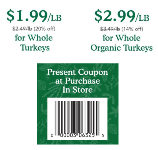 Whole foods turkey coupon codes