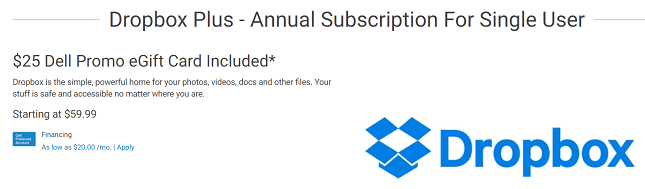 dell dropbox plus
