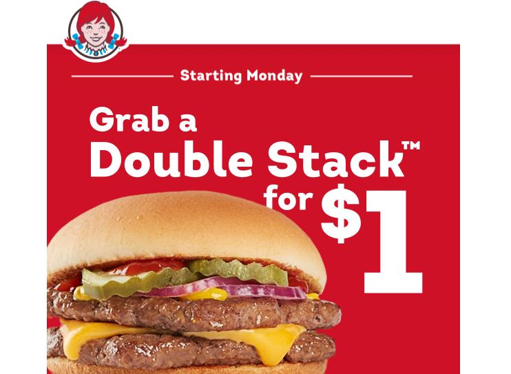 Wendy s Double Stack Deal Buy A Double Stack Hamburger For Only 1 wendy-s-double-stack-deal-buy-a-double-stack-hamburger-for-only-1