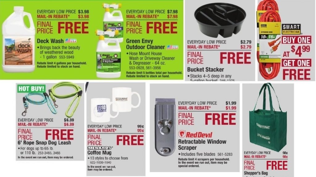 Menard's Priced Right Flyer Promotion Free Freebies (Mugs, Leashes