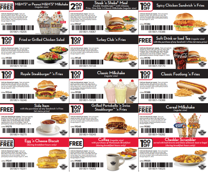 Steak And Shake Printable Coupons