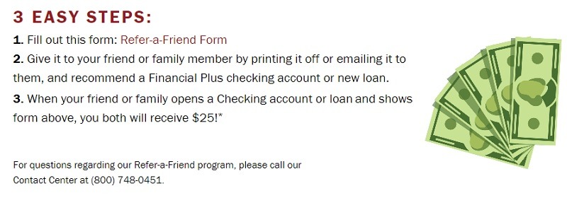 Financial Plus Credit Union Referral Promotion
