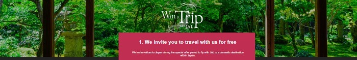 Japan Airlines Free Flights Promotion