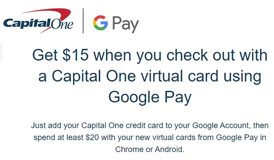 capital one google pay promotion