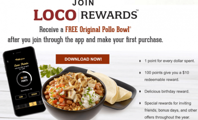 El Pollo Loco Rewards App Promotion Free Original Pollo Bowl
