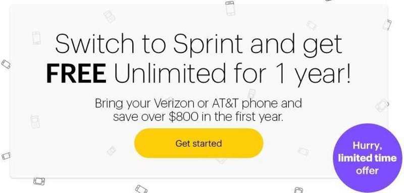 Sprint Unlimited 1 Year Free