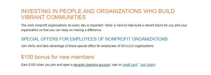 Verity Credit Union Promotion
