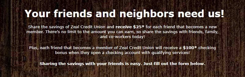 Zeal Credit Union Promotion