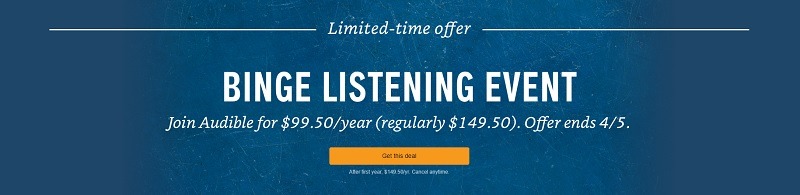 Amazon Audible Gold Digital Membership Promotion