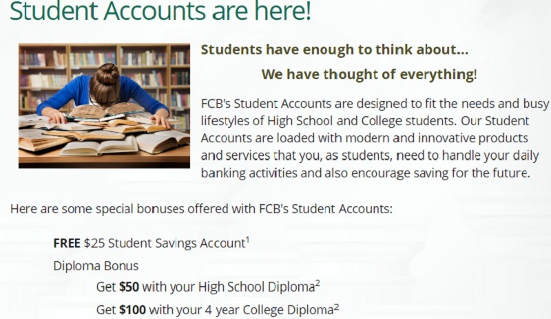 FCB Banks Promotions: $50, $100 Money Market, Savings Bonuses (MO)