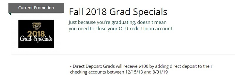 Oakland University Credit Union Promotion