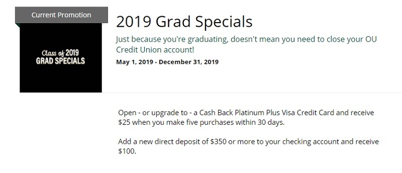 Oakland University Credit Union Promotion