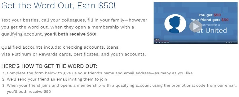 1st United Credit Union Promotion