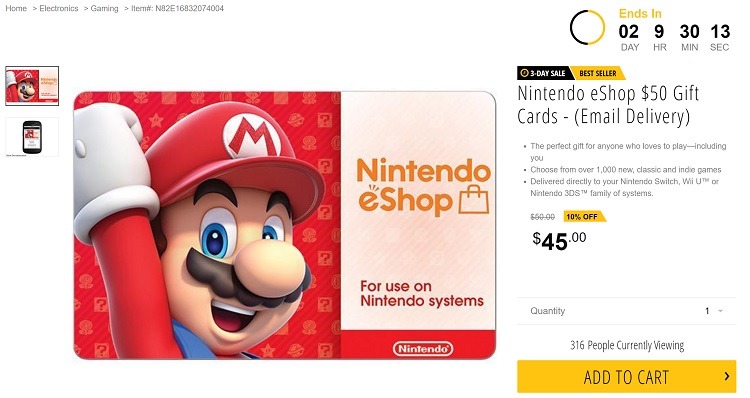 $40 eshop card