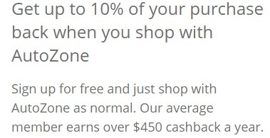 Get 10% Back at Autozone w/ TopCashBack