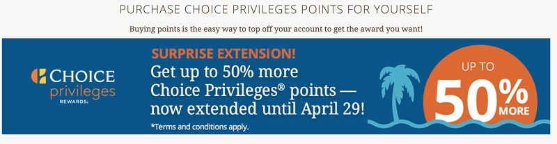 Choice Privileges Bonus Promotion