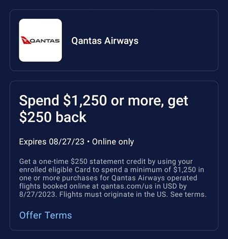 Amex Offer Qantas Airways