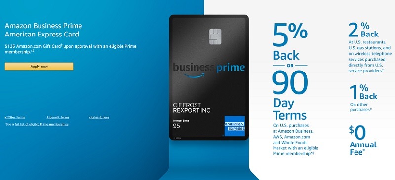 Amazon Business Prime American Express Credit Card