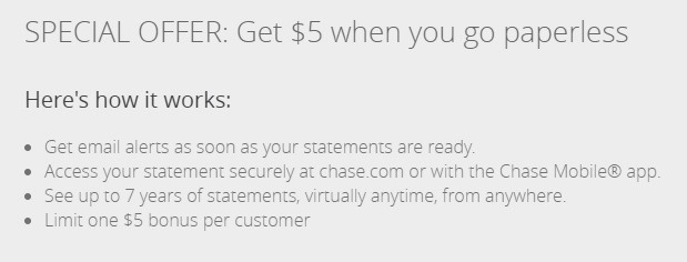 chase paperless settings