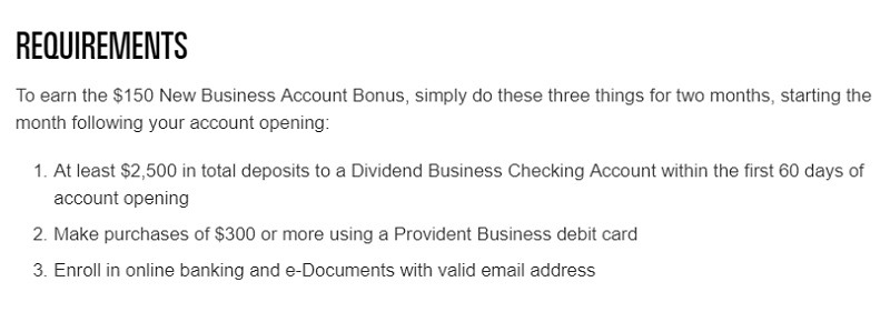 Provident Credit Union Business Promotion