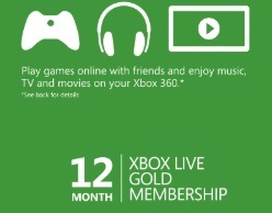 Xbox Live Gold 12 Months Microsoft Promo, 22500 Points