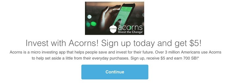 Acorns Promotions
