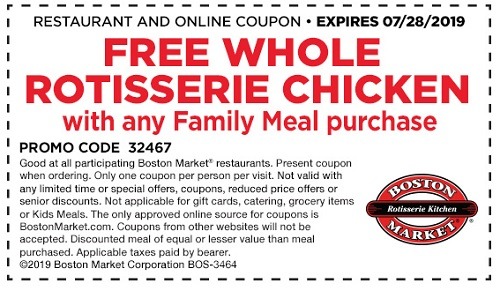 Boston Market Promotions