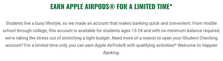 Forcht Bank Student Checking Bonus Apple Airpods