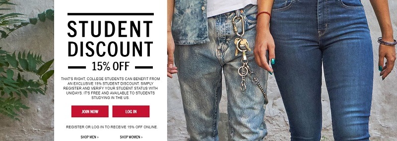 levi's student discount