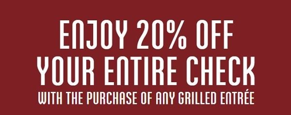 Carrabba's Gril Twenty Percent Promo