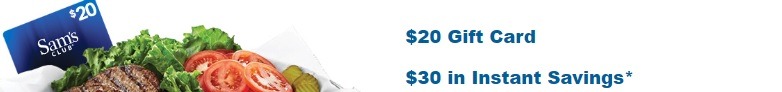 Sams Club Promo, Get $20 Gift Card By Joining