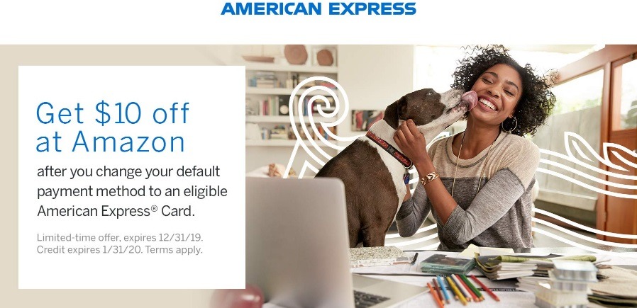 Get $10 Credit w/ American Express Card