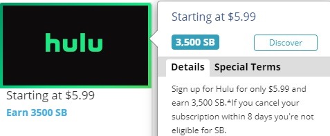 Swagbucks Hulu Promotion, Earn 3000 SB w/ Hulu Subscription