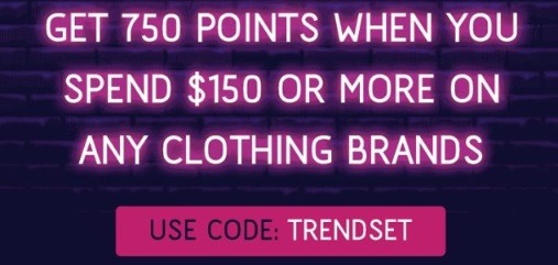 Earn 750 Points on a $150 Clothing GC Purchase with Swych