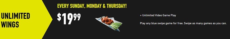 dave and busters unlimited wings & video game play