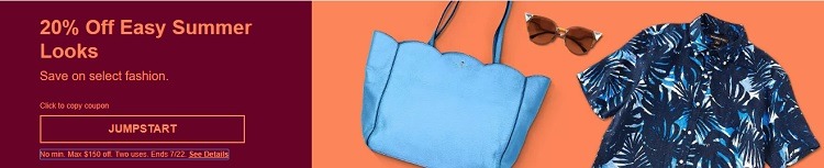 eBay Summer Fashion Promotion, 20 % Off