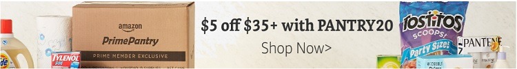 Amazon Prime Pantry Promo, Get $% Off $35+ Order