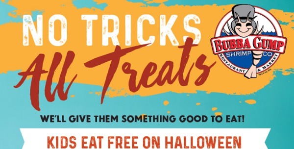 Bubba Gump Kids Eat Free On Halloween Promotion