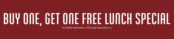 Carrabbas BOGO Lunch Special Promotion