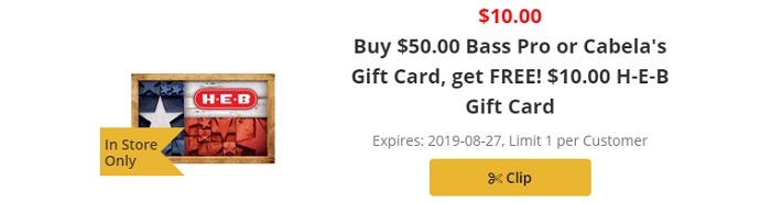 HEB Cabela's Promo