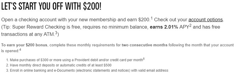 Provident Credit Union Promotions